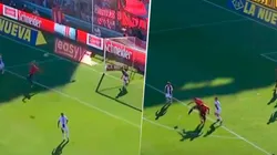 Pérez y una jugada que fue tendencia en las redes.