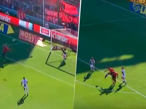 Todo muy Pablo Pérez: erró una chilena y chocó a un compañero en la misma jugada