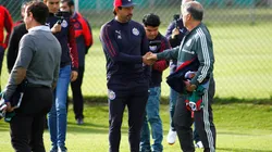 Martino estuvo hoy en la práctica de Chivas.