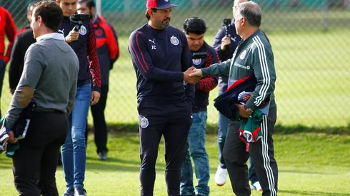 Martino estuvo hoy en la práctica de Chivas.