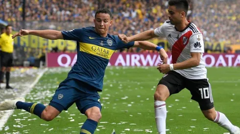 Jara y el Pity, en el último partido del lateral en La Bombonera.