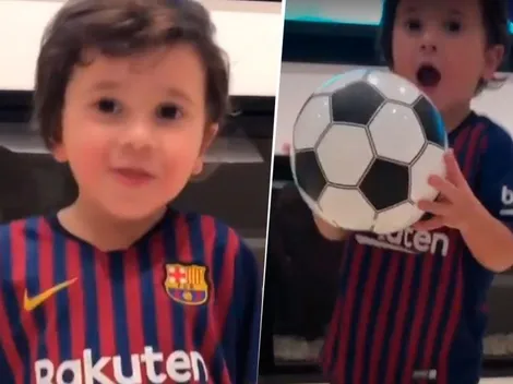 Antonella filmaba a Mateo Messi cantando el tema del Zorro pero todo cambió en un segundo