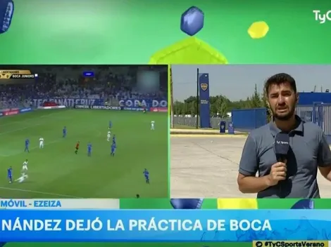 TyC Sports: Nández se fue de la práctica de Boca