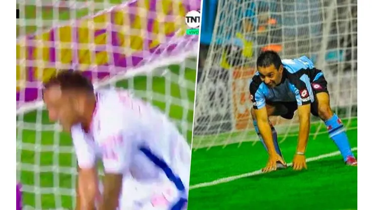 Gol de Fragapane con festejo especial.