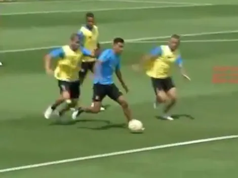 A Bebelo Reynoso casi lo rompen durante el entrenamiento de Boca