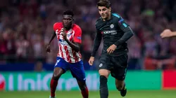Morata en su último enfrentamiento ante el Atlético.