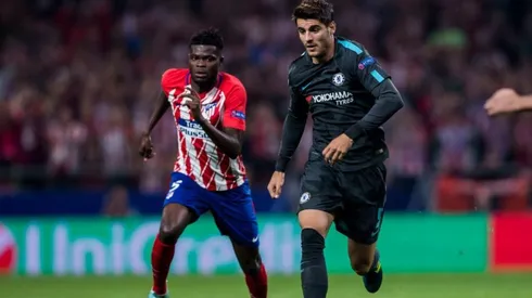 Morata en su último enfrentamiento ante el Atlético.