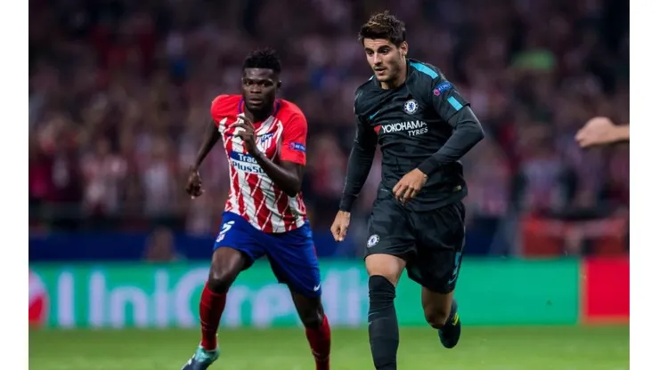 Morata en su último enfrentamiento ante el Atlético.