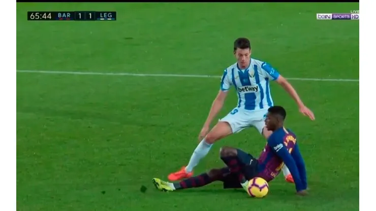 Dembelé, lesionado con un esguince en el tobillo.