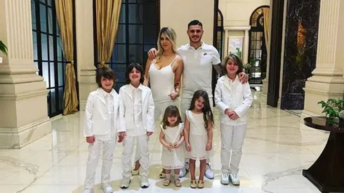 Con Wanda Nara y sus hijos, Icardi mostró el tierno domingo que pasa en Italia
