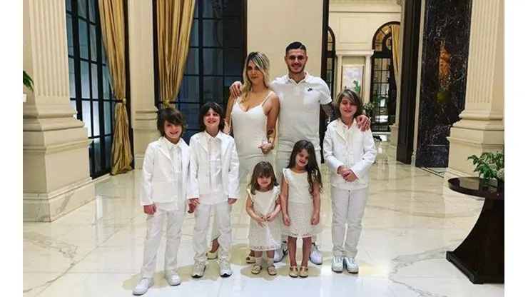 Con Wanda Nara y sus hijos, Icardi mostró el tierno domingo que pasa en Italia