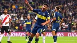 Pablo Pérez con la camiseta de Boca.