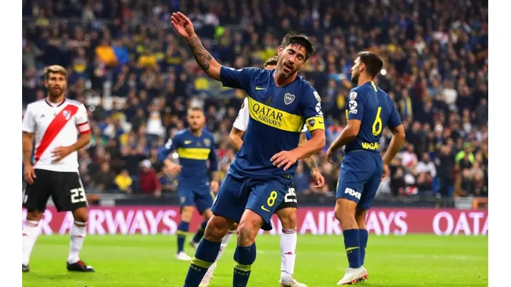 Pablo Pérez con la camiseta de Boca.