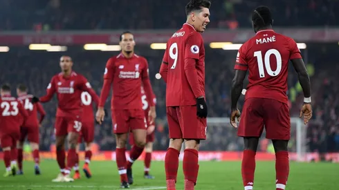 Foto de los jugadores de Liverpool.