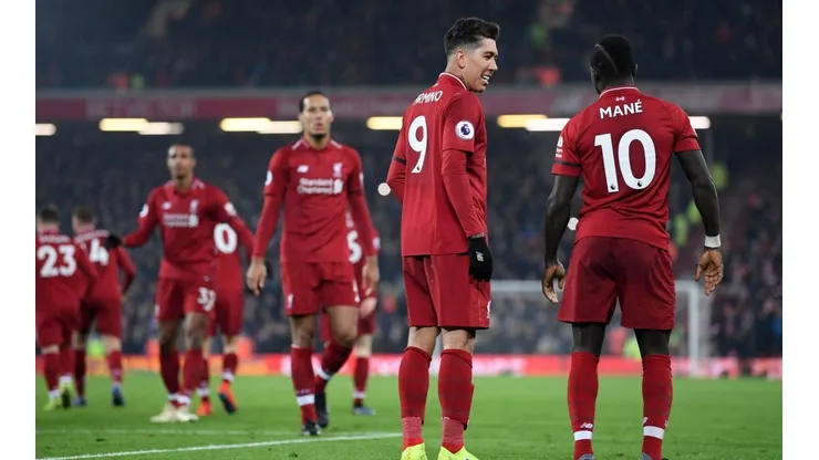 Foto de los jugadores de Liverpool.