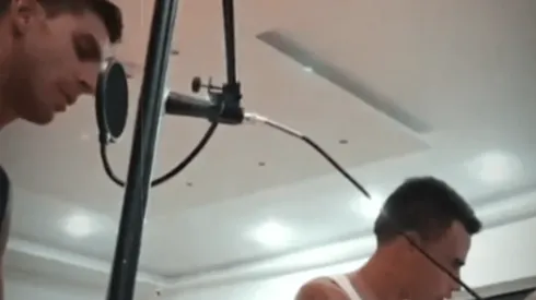 Guzmán mostró sus dotes artísticos.