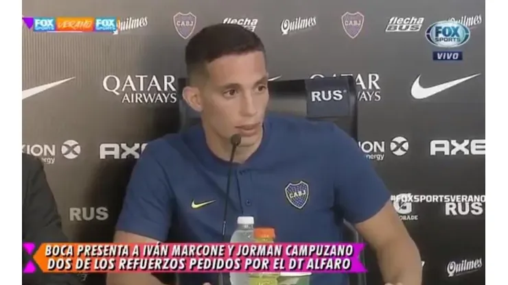 Iván Marcone en conferencia de prensa.