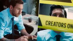 Messi, el nuevo oficinista. (Adidas)