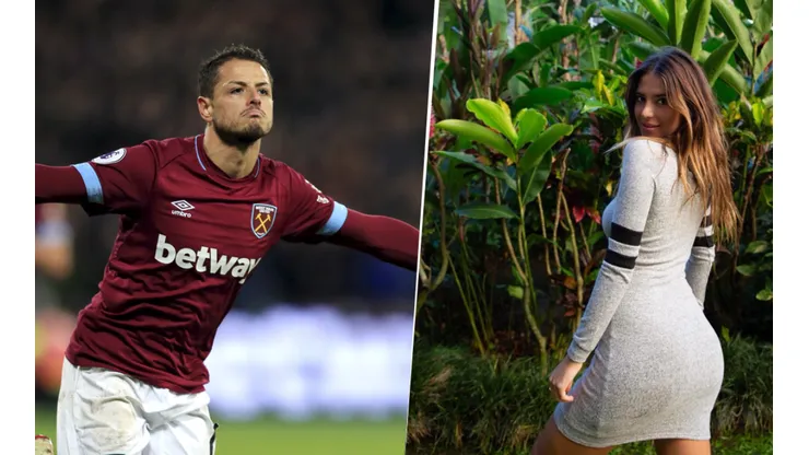 Foto de Javier Hernández y su pareja.