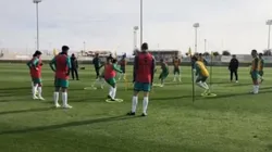 Santos protagonizó un entrenamiento atípico.