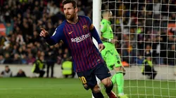 Messi apareció en el punto penal y puso el 3 a 0.