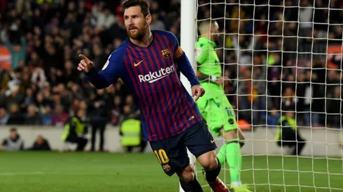 Messi apareció en el punto penal y puso el 3 a 0.