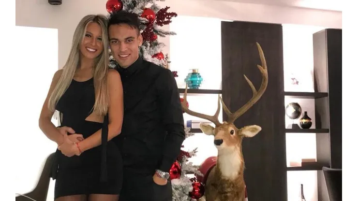 Foto de Lautaro Martínez y su novia.