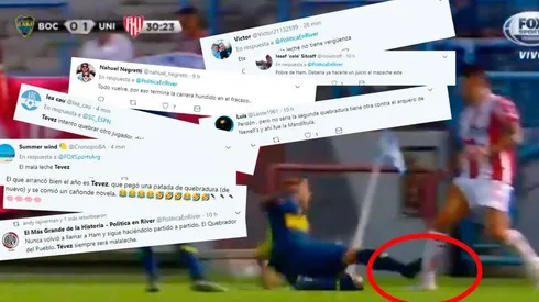 Efecto Ham: Tevez pegó una violenta patada ante Unión y en las redes lo están matando
