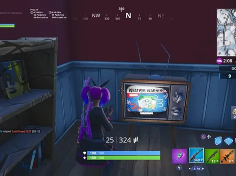 Las TV de Fortnite muestran señales de PELIGRO por Tormenta de Nieve