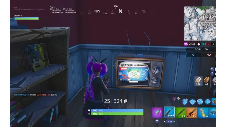 Las TV de Fortnite muestran señales de PELIGRO por Tormenta de Nieve