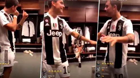 Dybala ganó y bailó en el vestuario.