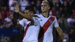 Juan Fernando Quintero celebra su gol.