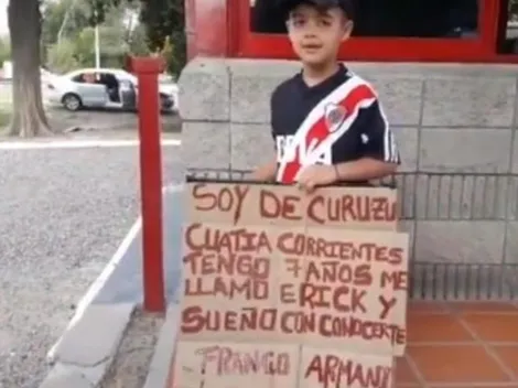 Gigante: Armani le cumplió el sueño a un pequeño fanático