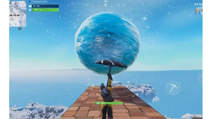 Una bola de hielo gigante aparece en Fortnite para dar comienzo a un nuevo evento