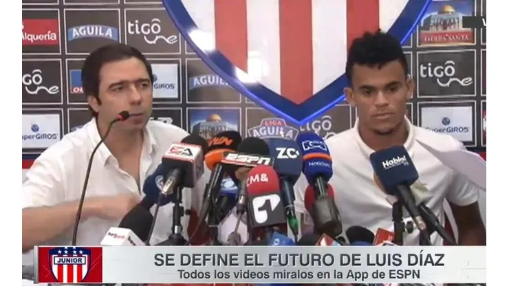 Oficial: habló el presidente de Junior junto a Luis Díaz y revelaron su futuro
