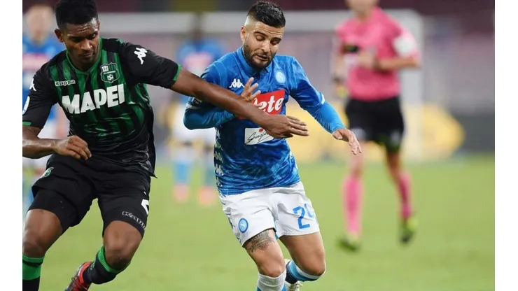 Nápoli vs Sassuolo por la Copa Italia.