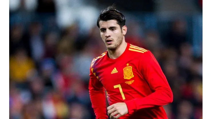 Álvaro Morata en la Selección Española.