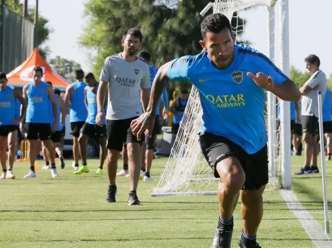 Tevez no sale nunca: el 11 que paró Alfaro hoy en la práctica de Boca