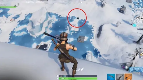 Desliza más de 150m un disco de hielo de un solo lanzamiento en Fortnite