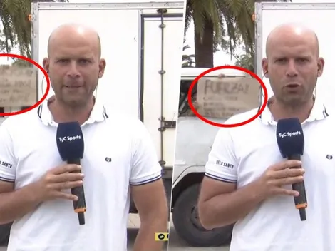 Épico: TyC Sports estaba en vivo y pasó un camión trolleando a Boca