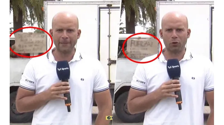 Épico: TyC Sports estaba en vivo y pasó un camión trolleando a Boca