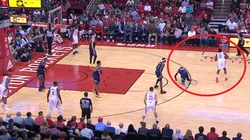 James Harden barre el piso con Jamal Murray y anota un triple en su cara