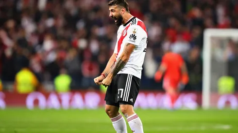 Lucas Pratto festeja su gol ante Boca