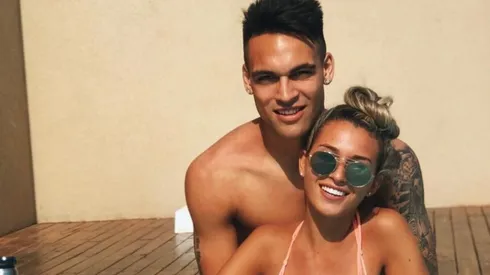 Foto de Lautaro Martínez junto a su novia.