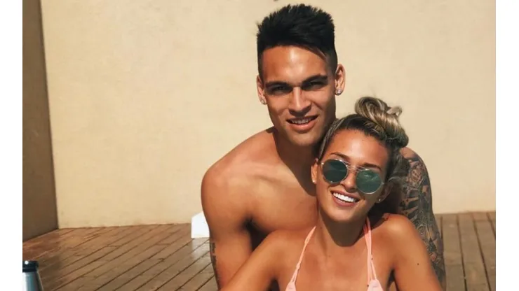 Foto de Lautaro Martínez junto a su novia.
