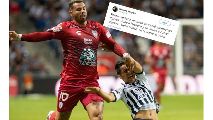 El hermano de Vangioni liquidó a Cardona en Twitter