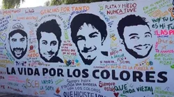 El mural a los jóvenes en la ciudad de Rawson.