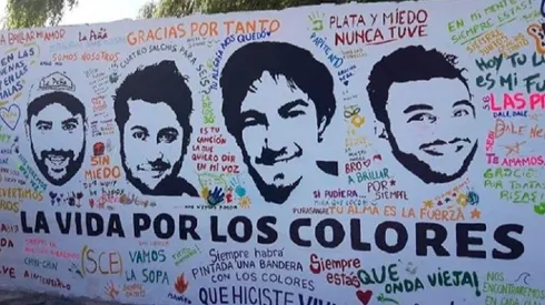 El mural a los jóvenes en la ciudad de Rawson.