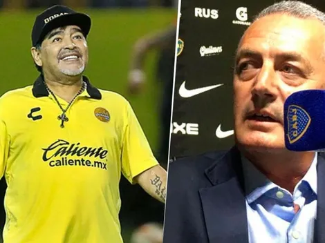 Tiene el apoyo de Dios: Maradona bancó a las piñas a Alfaro