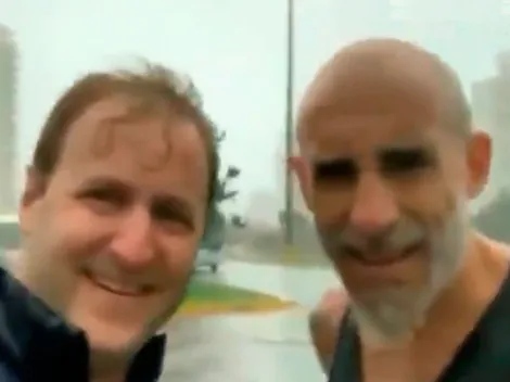 El video viral de Pinola entrenando bajo una lluvia torrencial